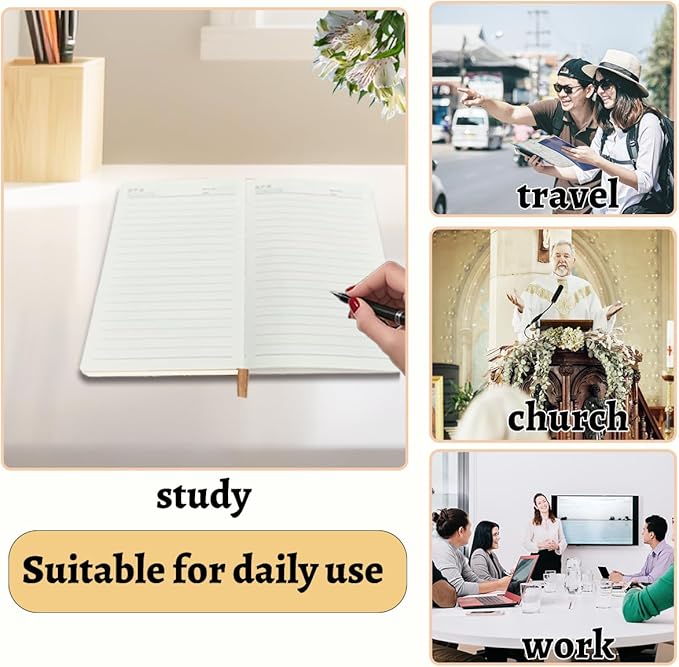 Encouraging Bible Verse Hard Shell Journal Notebook 200 Sheets (5.8 x 8.3) | Christian Gifts for Women, College Ruled Notebook, Inspirational Notebooks, Journals for Writing Planner Note Taking