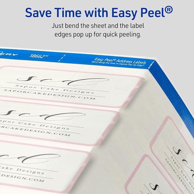 Avery Printable Address Labels, Sure Feed Technology, 1-1/3" x 4", Matte Clear, Permanent Adhesive, Inkjet Printable, 140 Blank Mailing Labels, Great Product Merchandising, Jars, and More (18662)