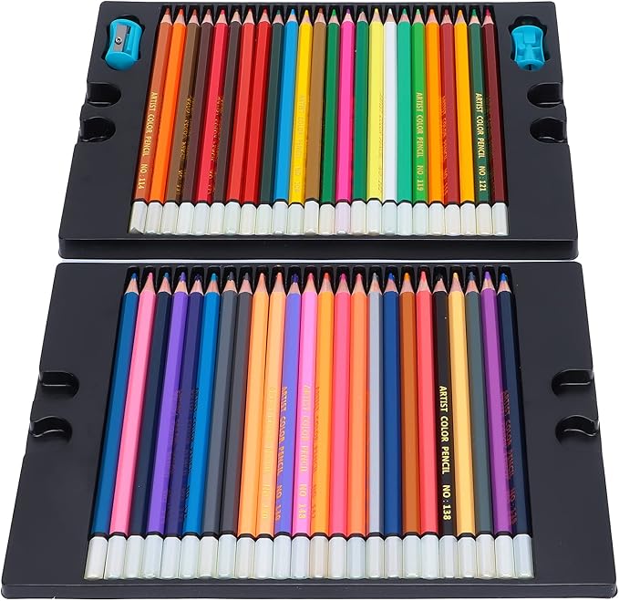 Pastel Colors Colored Pencils Set, Oil Pastel Pencils for Artists, Colored Pencils Oil Based Soft Core Color Pencils Set For Painting Sketching (48 color lead)