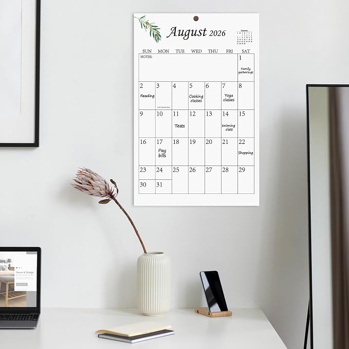 Large Wall Calendar 2026-2027(23" x 15")-Jun. 2026 - Dec. 2027