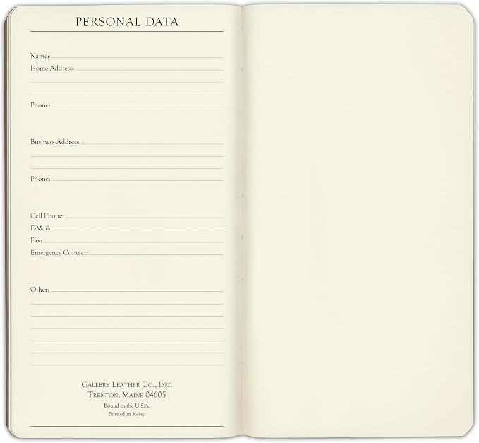 Gallery Leather Journal Notebook - 160 Pages, Softcover, For Men and Women | For Writing, Work & Travel, Handcrafted - Metallic Rose Gold - 6 x 3.25, Pocket Notes