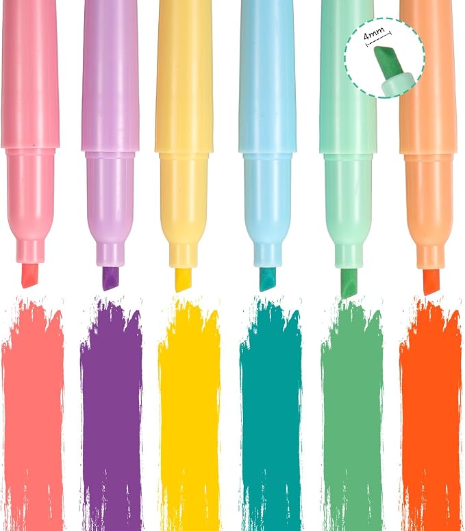 Chinco 30 Pcs Retractable Shuttle Pen Clip with Mini Highlighter Nurse Badge Pen Neon Marker LED Keychain Ring Clip