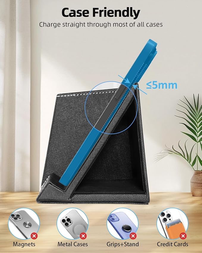 Desk Organizer with Wireless Charger, Digital Clock, Thermometer & Hygrometer - Multi-Functional Pencil Holder, Office Desk Accessories Storage Caddy for Home, Office, Men, Women (Battery Included)