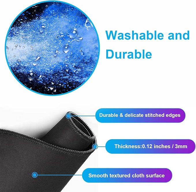 Colorful Starry Sky Mouse Pad, Office, Keyboard, Laptop, and Home Desk Pad | Large Extended Mouse Pad; Full Desk Coverage; Waterproof Coating; Stable Anti-Slide Base For Gaming, Office, Study Daily Use