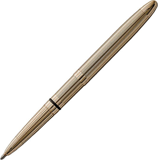 Fisher Space Pen Lacquered Brass Bullet Pen, Pressurized Ballpoint Pen, Compact Size, Writes Upside Down and in Extreme Temperatures, Smooth Black Ink, Medium Point, Gift Box, Made in the USA