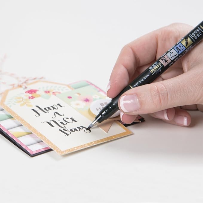 Tombow 82039 Fudenosuke Brush Pen, Soft Tip 5-Pack, Black