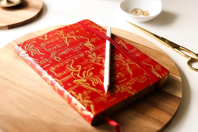 HARLEM CANDLE CO. – Ode to Josephine Luxury Journal, Red & Gold – 300 Lined Pages | Vegan Leather Cover, Gilded Edges, Ribbon Bookmark | Inspired by Josephine Baker (Red/Gold)