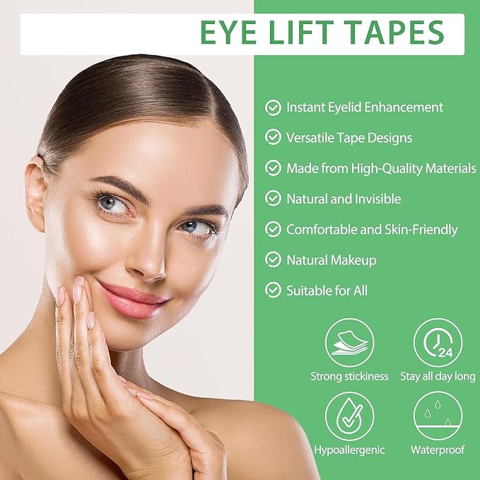 Natural Eyelid Tape Eyelid Lift Strips for Hooded Eyes 360PCS(3-5MM) Water
