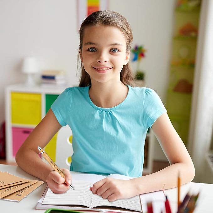 Fulmoon 120 Pcs Motivational Pens Inspirational Notebooks Gifts Bulk Inspirational Ballpoint Pen Small Note Pads Appreciation Gifts for Employee Nurse Volunteer Teacher Back to School (Brown)