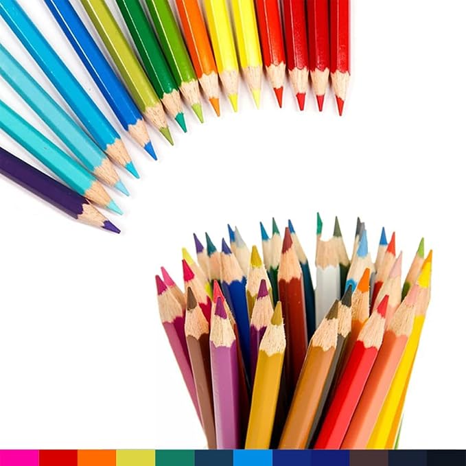 SKKSTATIONERY 50Pcs Colored Pencils,50 Vibrant Colors, Drawing Pencils for Sketch, Arts, Coloring Books, Back to school