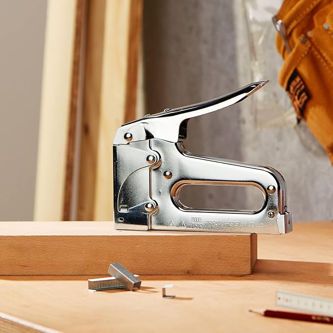 Arrow T50 Heavy-Duty Staple Gun, Manual Stapler | Chrome Steel, For Upholstery, Wood, Crafts, DIY and Professional Uses, Fits T50 1/4", 5/16", 3/8", 1/2" & 9/16" Staples