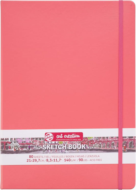 Royal Talens T9314-313M 441866 Talens Art Creation Sketchbook, Drawing Notebook, 8.3 x 11.8 inches (21 x 30 cm), Coral Red