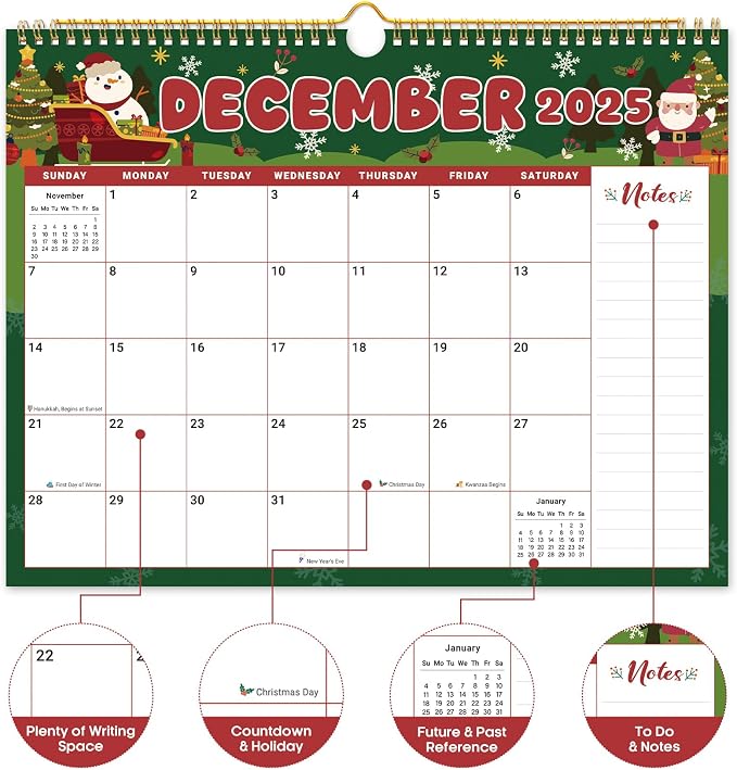 Calendar 2026-2027, 21-Month Wall Calendar Runs Until Jun 2027, 11.5" x 14.7",Large Monthly Calendar with Twin-Wire Binding, Perfect for Home or Office -Watercolor Festival