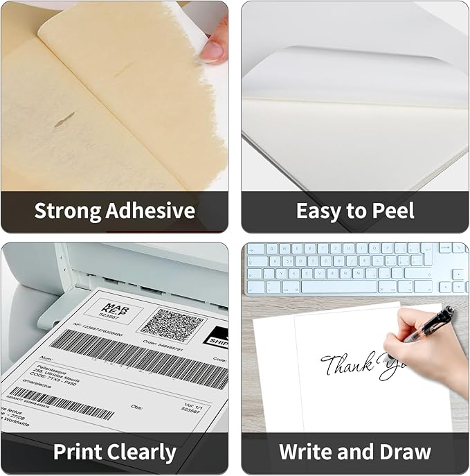 30 Sheets 8.5" x11" Full Sheet Shipping Labels, Printable Sticker Paper, Matte, Letter Size Label Stickers for Laser/Inkjet Printers (30 Labels)