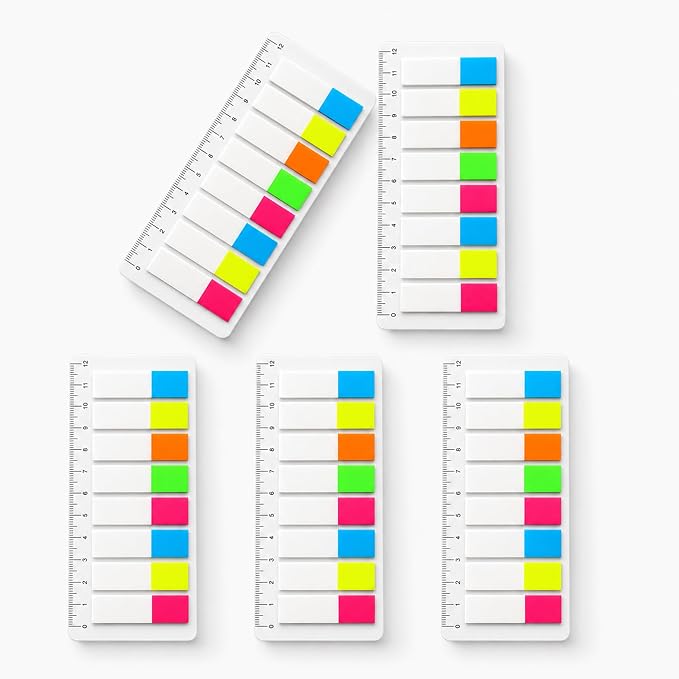Ericter Transparent Sticky Tabs, Writable Page Markers 800 Pieces Repositionable PET Clear Book Tabs Index Tabs for Notebooks Study Office Use Adults Artists
