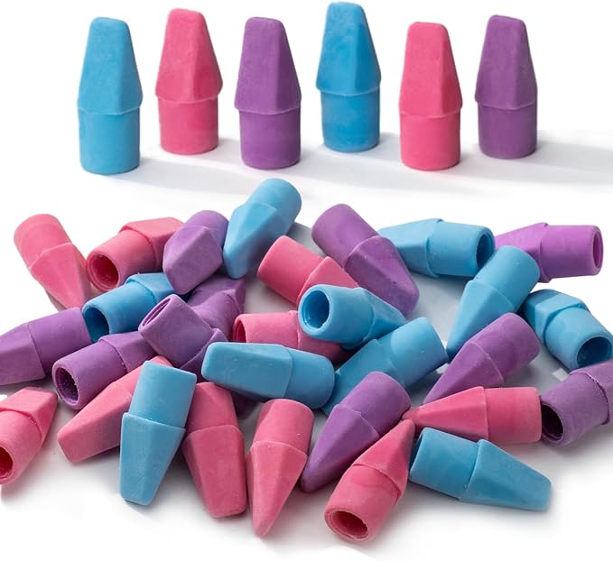 Mr. Pen- Pencil Erasers Toppers, 30 Pack, Colorful, Latex Free, No Smudge, Mr Pen Erasers for Pencils