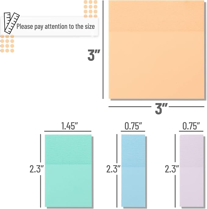 Mr. Pen- Transparent Sticky Notes Set, 200 Sheets | Transparent Sticky Notes and Planner Tabs with Black Fineliner Pen for Bible Study, Office, School, Planning