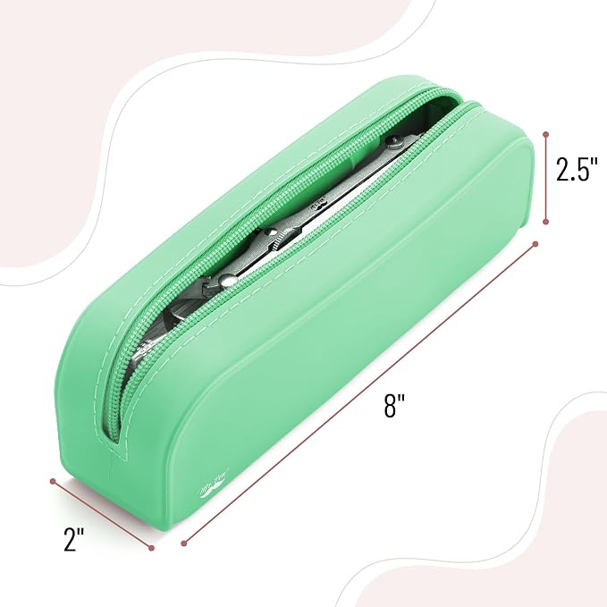 Mr. Pen- Silicone Pencil Case, Aesthetic Pencil Bag for Women, Makeup Pouch | Multifunctional Pouch for Stationery, Cosmetics and Electrical Goods Storage