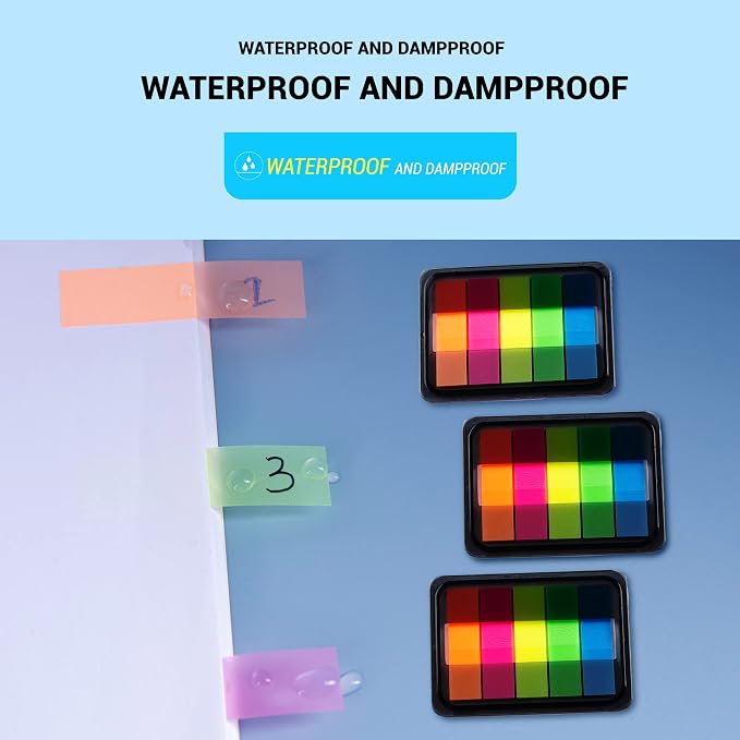 Golcellia 600 Pcs, Transparent Sticky Notes, Page Markers, Book Tabs, Sticky Note Tabs, Sticky Tabs, Page Tabs, Label Stickers, Pop Up Index Tabs, Tabs Flags Stickers