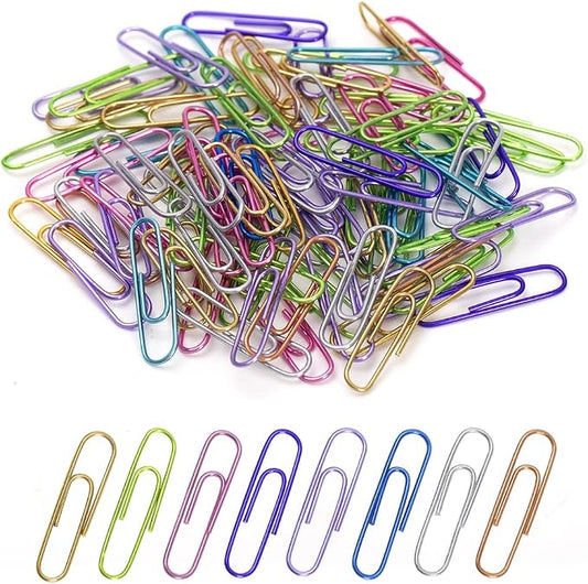 Paper Clips, 240pcs Medium Size Colored, PaperClips Assorted Colors, Paper Clips for Paperwork Office School and Personal Use