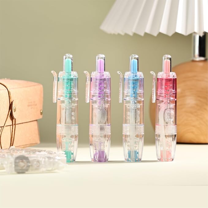 Refillable Correction Tape, 157 ft Total – 2 Pre-Filled Dispensers + 6 Snap-In Refills, School & Office, Blue+Green