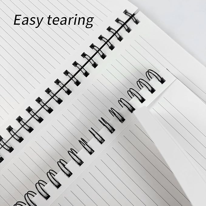 Lined Spiral Notebook A4 Large Journal 8.5" x 11",6 Pack 7mm College Ruled Hardcover Notebooks 160 Pages 100GSM Thick Paper for Note Taking School Office Supplies