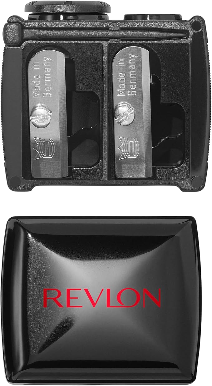 Revlon Universal Points Sharpener for Wooden & Plastic Makeup Pencils, Fits Small to Large Sizes, Easy to Clean, 1 Count