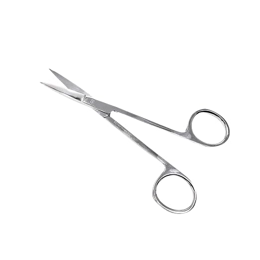 Cynamed Iris Micro Dissecting Precision Lab Scissors, Fine Point Straight - Perfect for Doctors, Nurses, EMS, Students, Education & Training and More (Pack of 5)