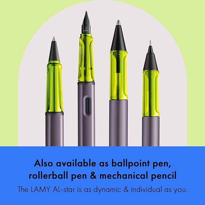 LAMY AL-star aubergine - Fountain Pen with ergonomic grip & polished steel nib in size EF - lightweight aluminum body - including LAMY T 10 blue cartridge - Right-Handed