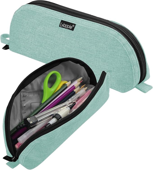 Gloppie Pencil Pouch - Practical Pencil Case, Aesthetic Simple Pencil Bag, Small Pen Holder, Back to School Supplies for Girls Boys, Green