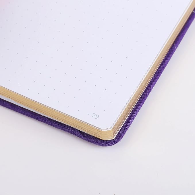 A5 Bullet Dotted Journal Notebook | 160gsm Thick Bleedproof Paper, Lay Flat Binding, 160 Numbered Pages | Hard Cover Dot Grid Notebook/Bullet Journals for Creatives & Professionals(Crane)