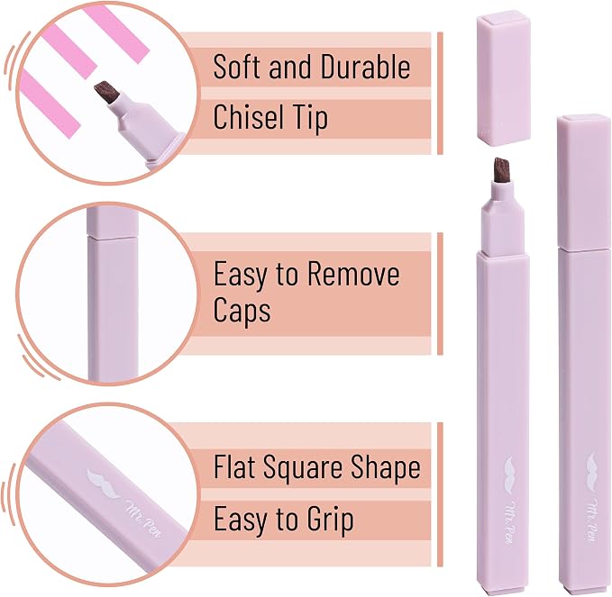 Mr. Pen- Aesthetic Highlighters and Ballpoint Pens No Bleed, 16 Pack | Pastel Colors, Bible Highlighters and Pens No Bleed, Fast Dry and No Smear for Bible Journaling, Planner, School Supplies