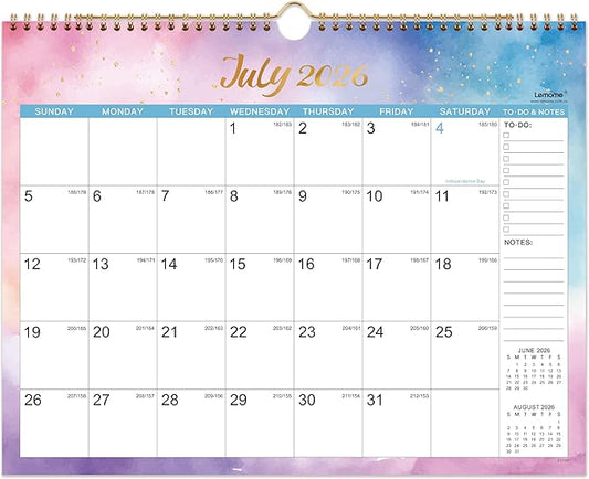 Calendar 2026-2027 - 18 Months Wall Calendar 2026-2027 from Jul. 2026 - Dec. 2027, Wall Calendars 2026-2027 14.8'' x 11.5'', Calendar with Julian Date, Thick Paper, Large Block