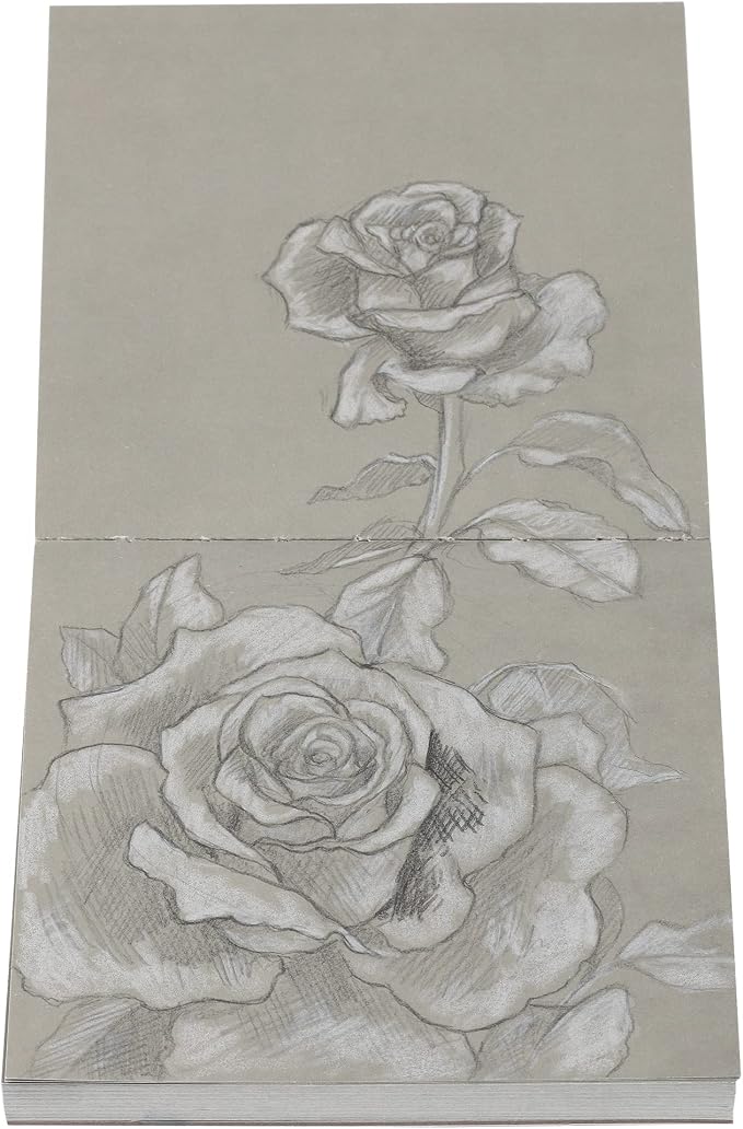 SoHo Urban Artist Brick Sketchbook Journals for Sketching, Drawing, Colored Pencils, Graphite, and More - Grey 5.5"x8.5" (100 GSM, 80 Sheets) - 2 Pack
