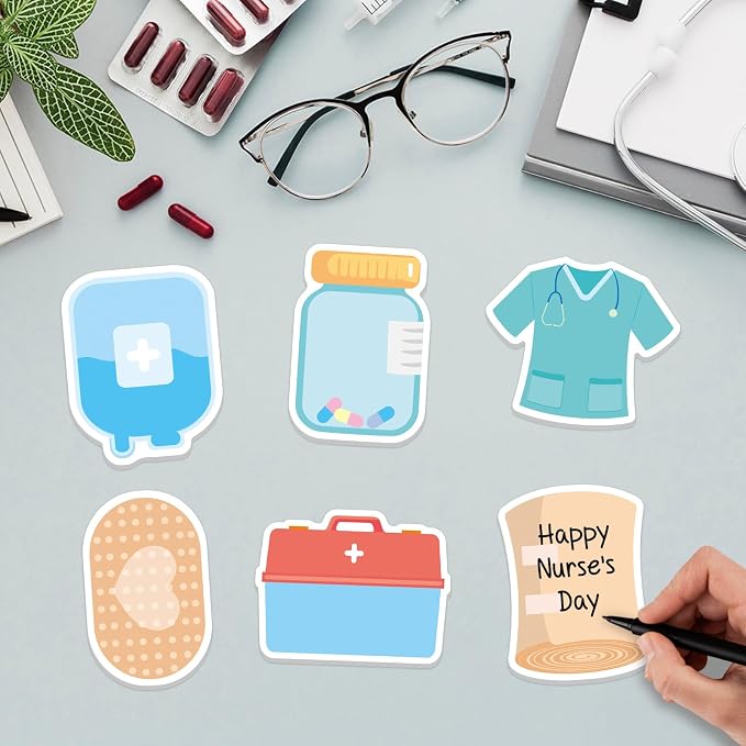 30 Pack 600 Sheets Nurse Sticky Notes Doctors Medical Sticky Notes Notepad Nurse Gifts for Women Nursing Friends Hospital School Doctor Healthcare Workers Nurse Week Graduation Appreciation Gifts