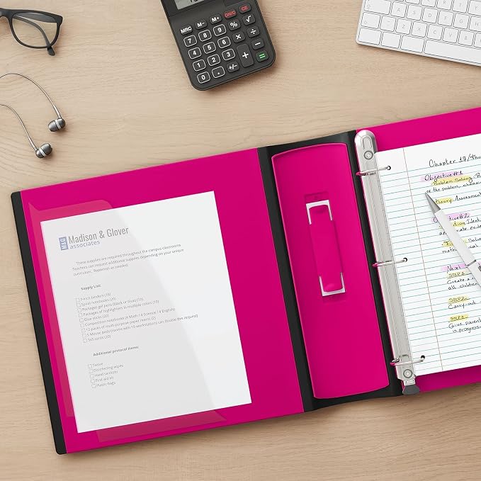 Staples Better Binder 2-Inch D-Ring View Binder, Reinforced Spine, Holds Up to 450 Sheets, Pink, for Office & School