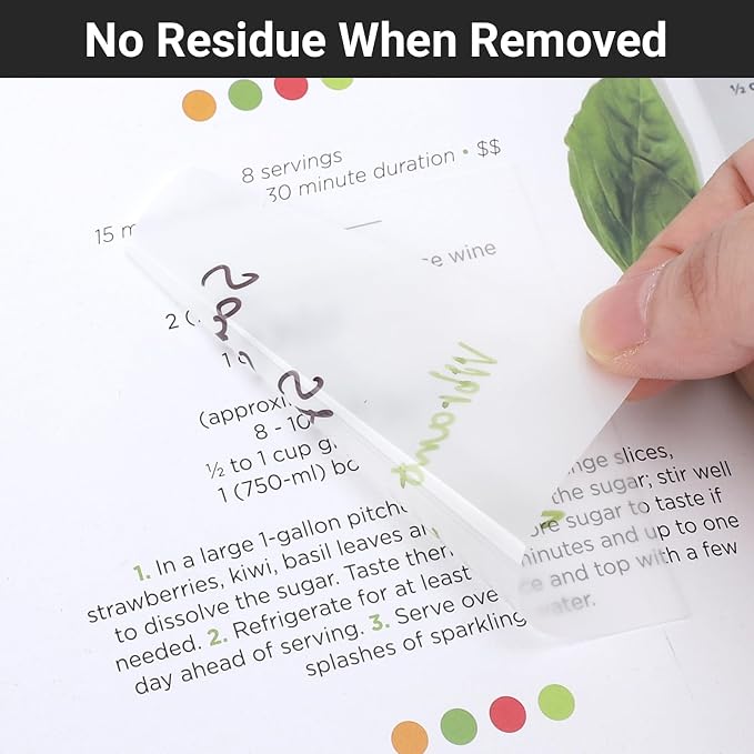 EUSOAR Translucent Sticky Notes, 300 Sheets 3x3 Inch Neon White See Through Sticky Notes Clear, Translucent Adhesive Note Bible Page Flags Stickers Note Pads Message Reminder for Home Office Work