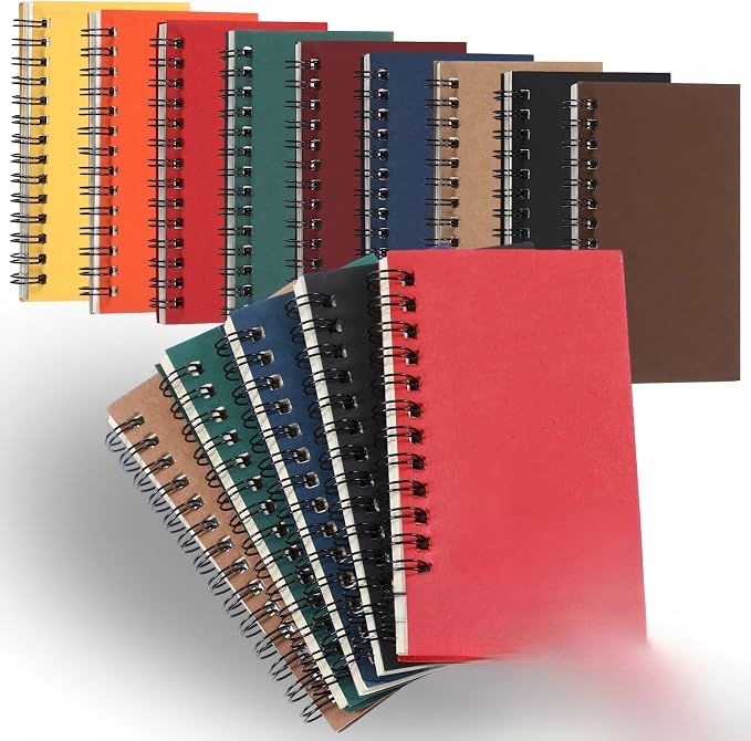 Jutom 18 Pcs Small Spiral Notebooks Memo Pads 3x5 Bulk Small Pocket Notepads Back to School Supplies Mini Notebook with Lined Mini Journals for Office & Work, 120 Pages (Multi Color)