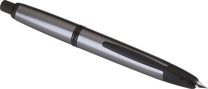PILOT Vanishing Point Collection Refillable & Retractable Fountain Pen, Gun Metal Gray Barrel with Matte Black Accents, Blue Ink, Fine Nib (60583)