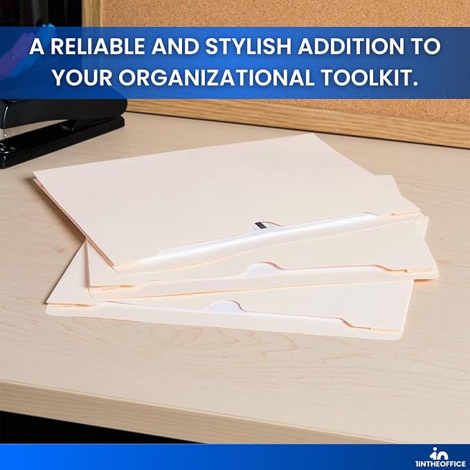1InTheOffice Manila Expanding File Folders Jacket, 2", Letter, 50 Pack (2 Inch)