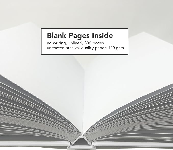 CovoBook™ Blank Hardcover | Premium Sketchbook Journal Guest Book | Photo Prop Home Decor (Pearl, Size 9)
