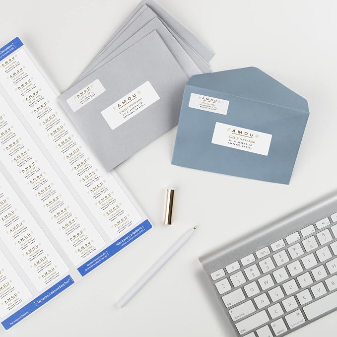 Avery Printable Return Address Labels, Sure Feed Technology, 2/3" x 1-3/4", White, 1,500 Blank Mailing Labels (05195)