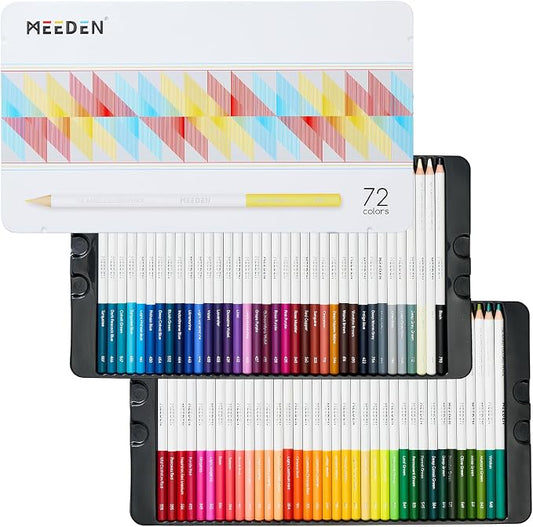 MEEDEN Artist Colored Pencil Set: 72 Count Vibrant Colors Drawing Pencils with Professional Oil Based Soft Core for Arts & Crafts - Smooth Writing, Easy Blending Shading & Layering