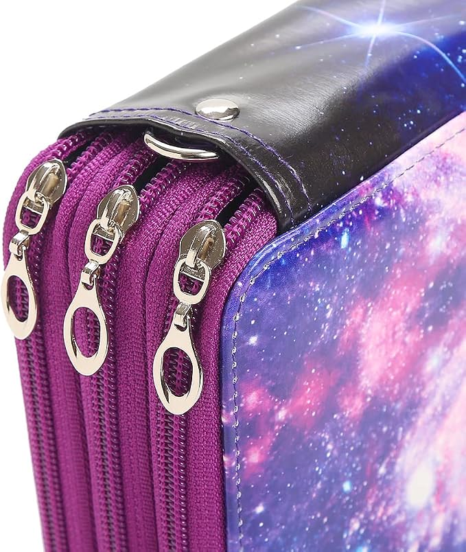 Portable Colored Pencil Case-72 Slots Colored Pencil Case Organizer with Zipper for Watercolor Pens or Markers, Pencil Case Organizer for Artist