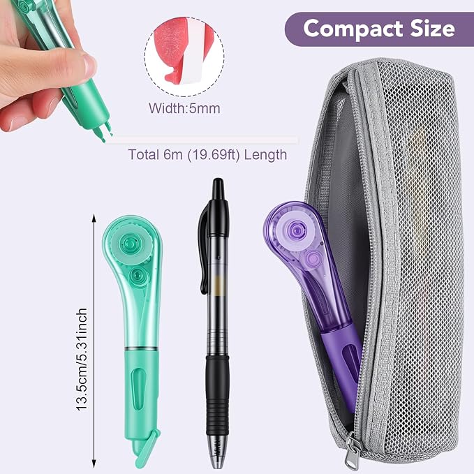BESARME 10 Pack Correction Tape Pen, Correction Pens Prizes for Kids Classroom School Easy to Use Applicator with Push-Pull Cover Back to School Supplies, 19.69 Ft
