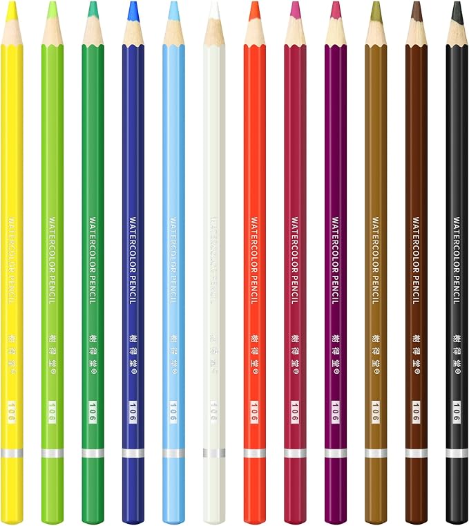 XDT Color Pencils 12 Piece Set, Soft Core Color Pencils, Pro Art Coloring&Drawing Supplies, Ideal For Kid Beginner Student Adults Artist