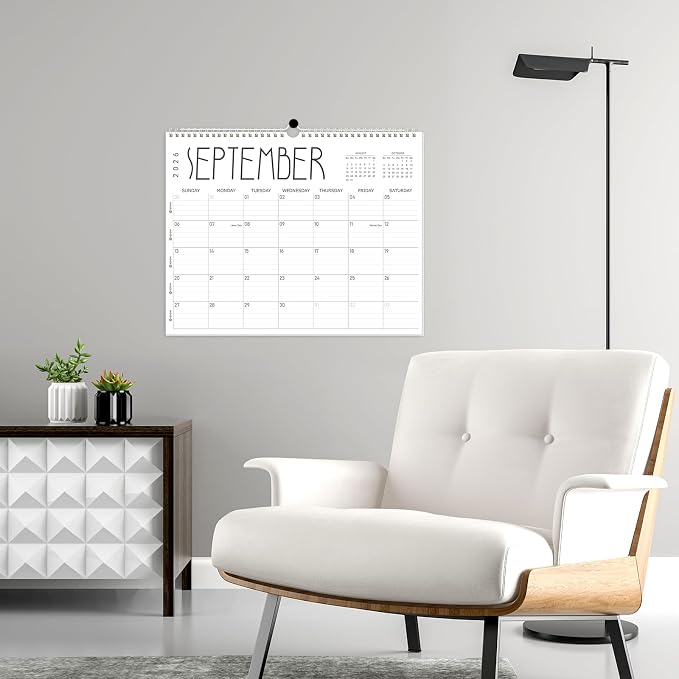 GuassLee Wall Calendar 2026, 2026-2027 Calendar Wall from Jun. 2026 to May 2027, 14" X 11" Paper Monthly Planner Wall Hanging Calendar with Thick Paper for Office Home Planning & Organizing