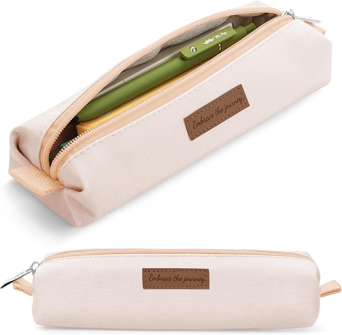 Mr. Pen- Cute Pencil Case Pouch, Multipurpose Canvas Bible Pencil Pouch | Smooth Zipper, Premium Material, Neat Stitches, Ideal for Stationery, Cosmetics, Electronics, School, Office, Travel