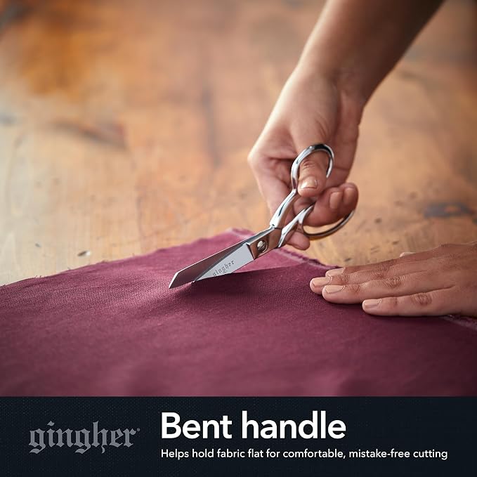 Gingher 7" Professional Dressmaker Scissors for Fabric Cutting & Sewing
