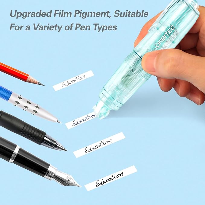 White Correction Tape,Refillable Retractable Quick Dry Japan Aesthetic Cute White Correction Tape Out Pen, with Easy to Use Mini Small Pen Shaped Applicator (retractable & refillable)